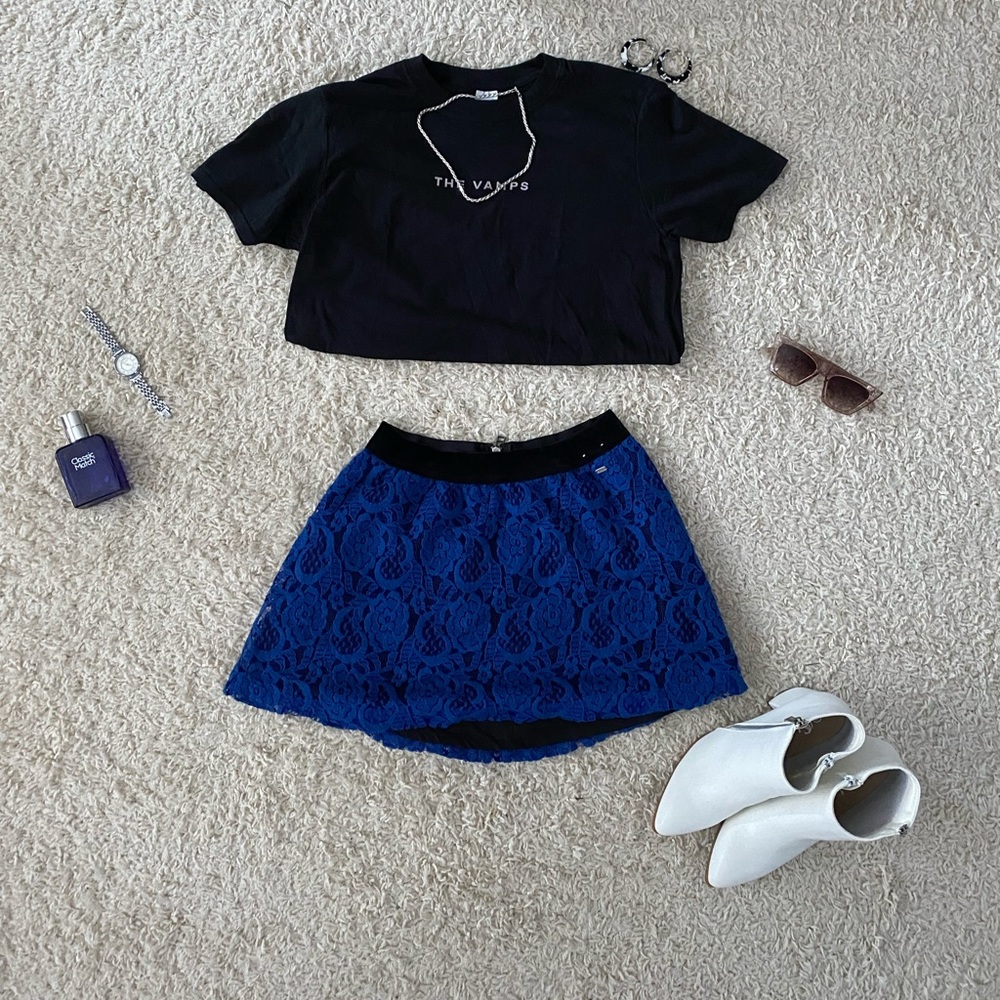 Blue Lace Skirt from Aeropostale